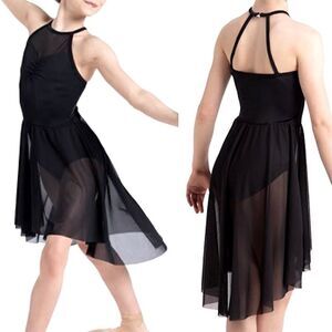 Weissman dance costume Black maxi dress Spiegel Im Spiegel 13359 child SC 6